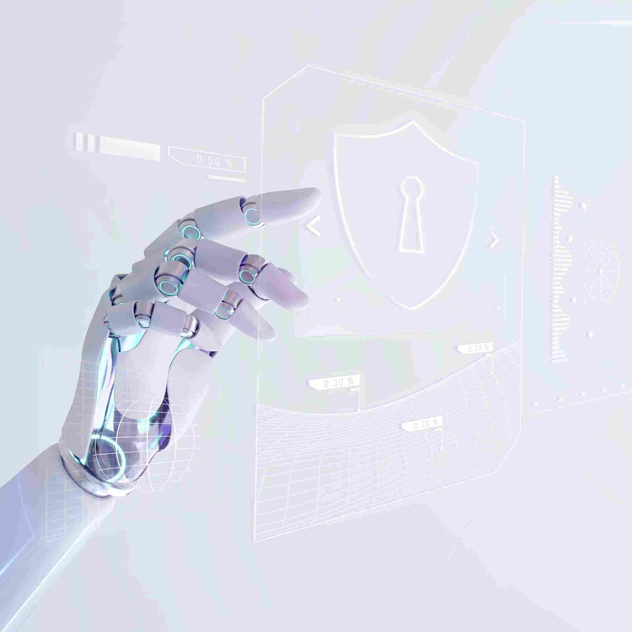 mão robótica representando LGPD e Inteligência Artificial